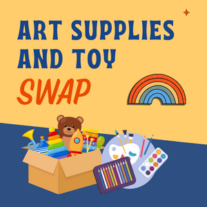 Art Supplies and Toy Swap - Saturday November 4, 2023 10:00-12:00pm in the Community Room. Accepting donations of Art Supplies and Toys 12:00-3:00pm- Swap