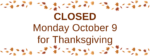 Sechelt Library will be closed Monday October 9th for Thanksgiving