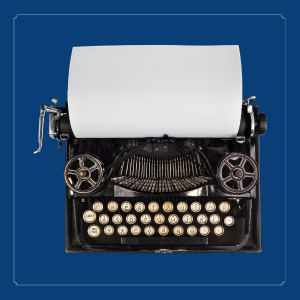 image of an old-fashioned typewriter