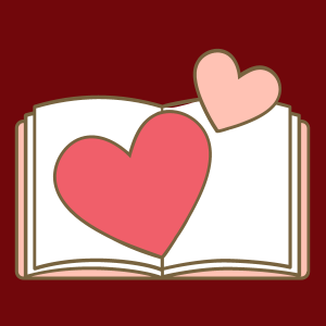 image of a book with hearts