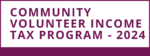 text reading Community Volunteer Income Tax Program - 2024