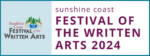 Festival of the Written Arts Logo alongside the words Sunshine Coast Festival of the Written Arts 2024