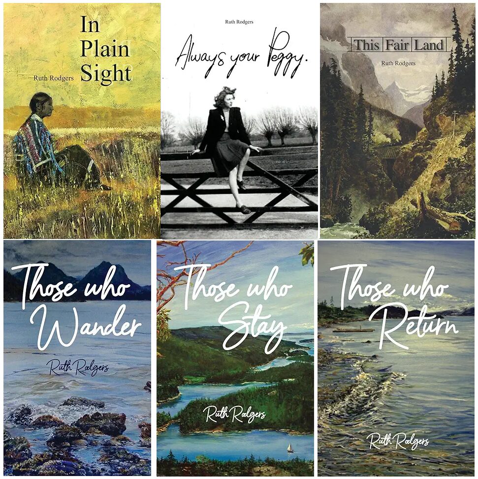 collage with the covers of Ruth Rodgers' books